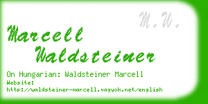 marcell waldsteiner business card